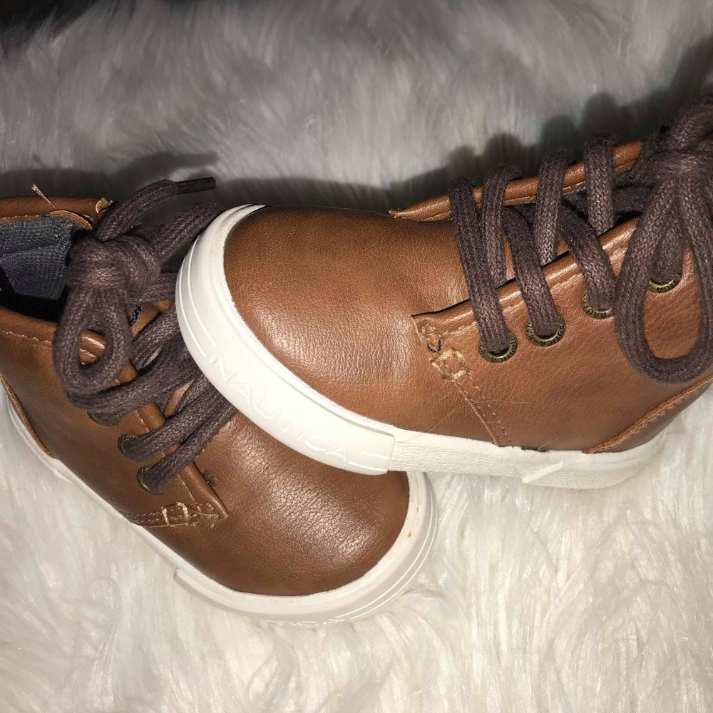 Nautica brown boots baby boy 5c
